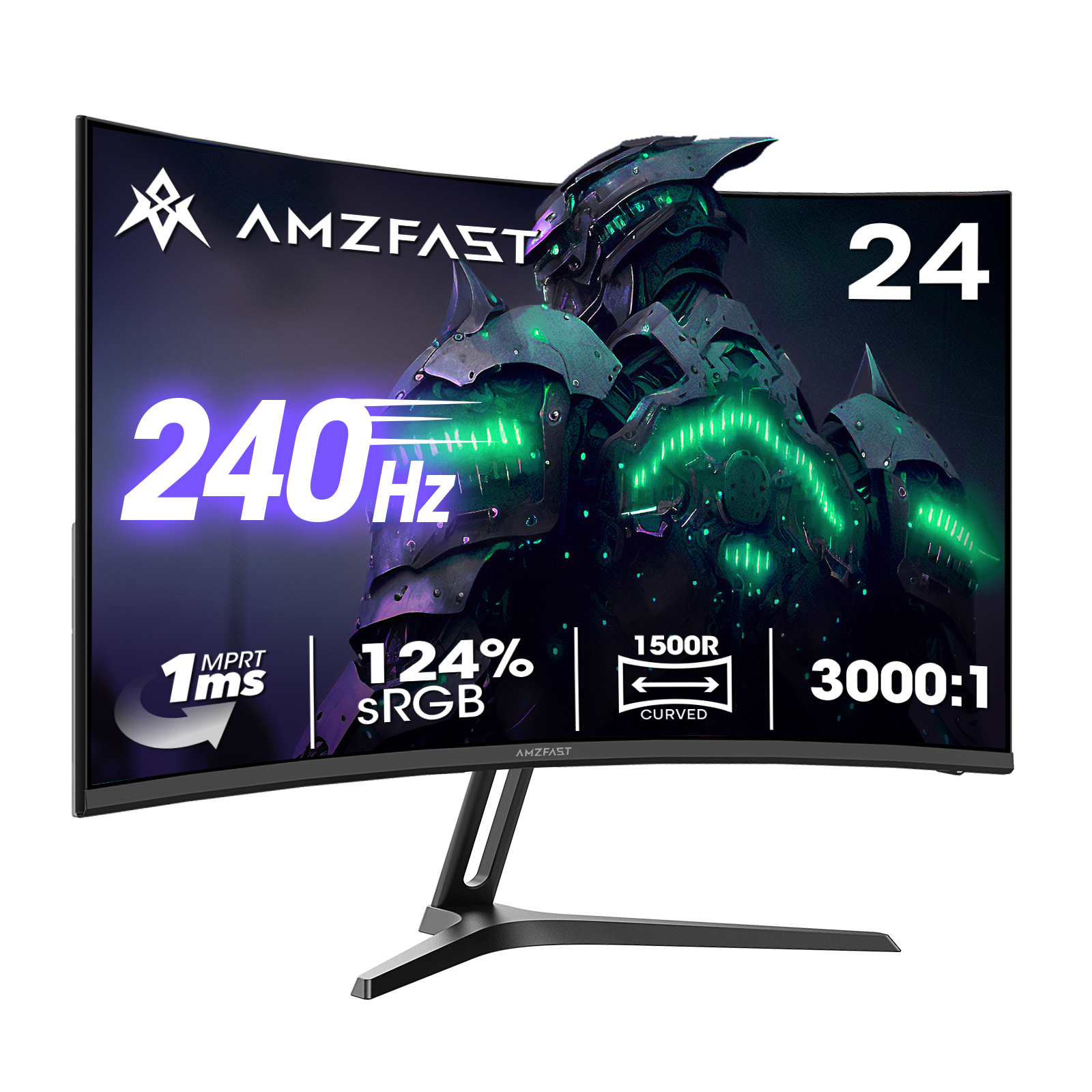 AMZG24C1 Pro, 24" Curved Gaming Monitor 240Hz FHD