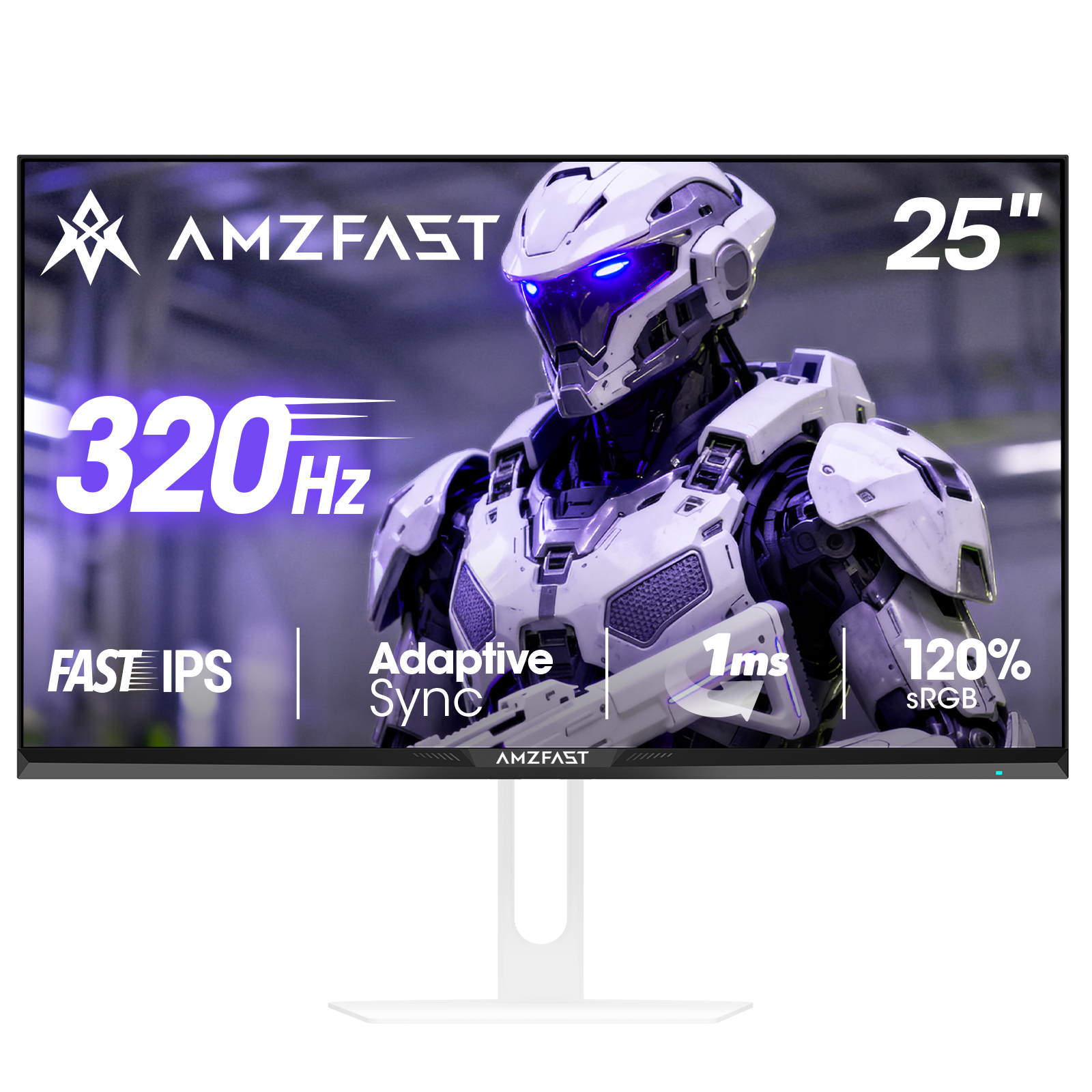 AMZG25F6F, 25" White Gaming Monitor FHD Fast IPS 320Hz