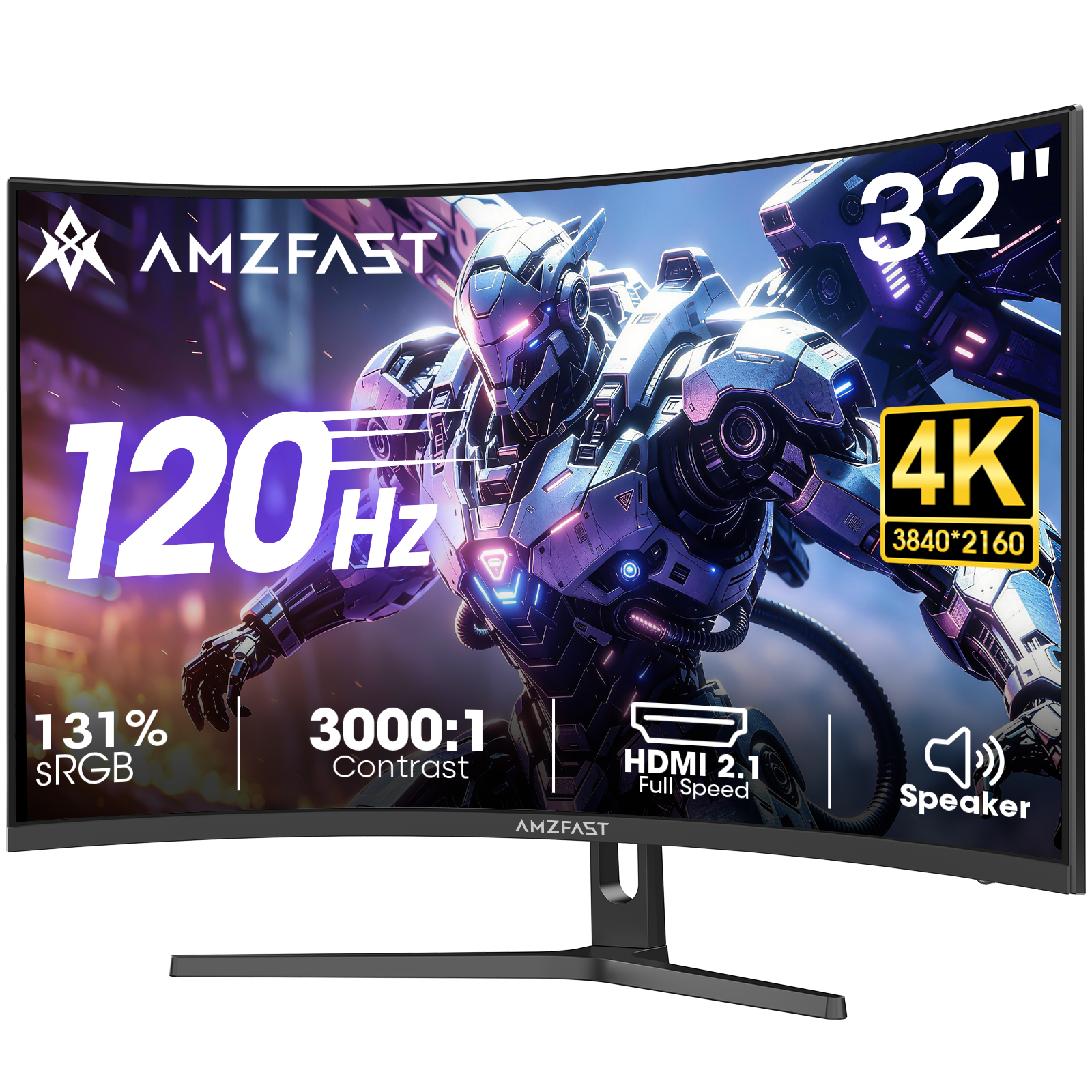 AMZG32C3U, 32" Curved Gaming Monitor 4K 3840x2160p 120Hz