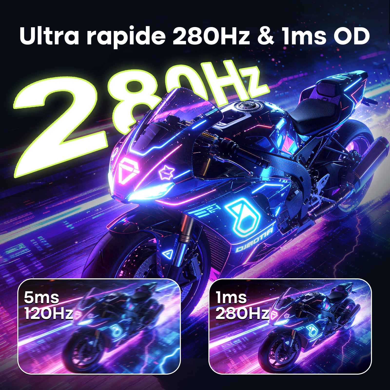 AMZG27C1Q Pro-280, 27" Curved Gaming Monitor QHD 2560x1440 240Hz
