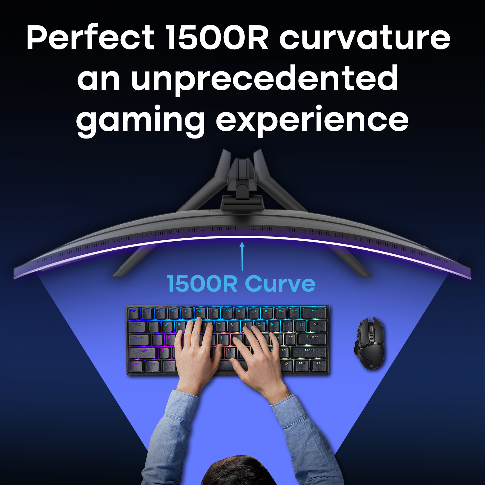 AMZG34C8Q Pro, Ultrawide Curved Gaming Monitor QHD 3440x1440p 240Hz