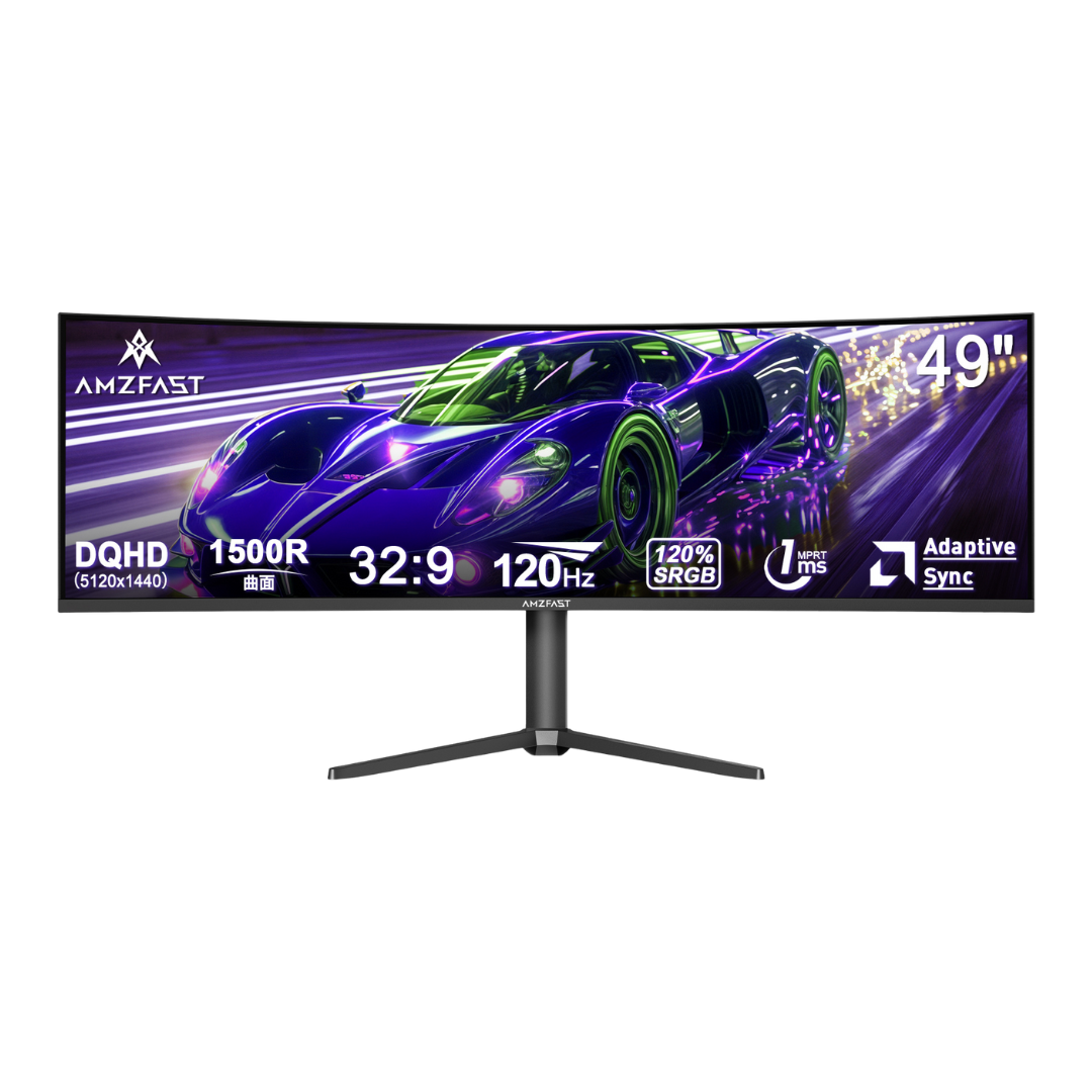 AMZFast 49インチ ゲーミングモニター 曲面 120Hz DQHD(5120x1440) 32 AMZFast 49インチ ゲーミングモニター 曲面 120Hz DQHD(5120x1440) 32