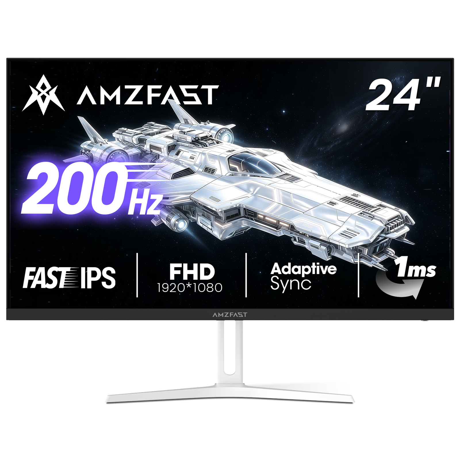 AMZG24X1W, 24" White Gaming Monitor 200Hz FHD