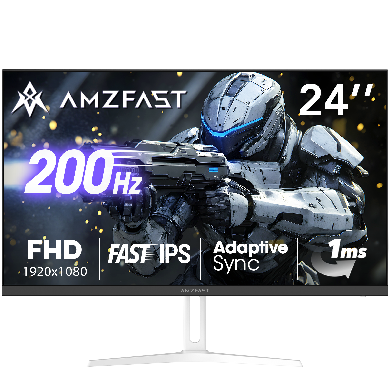 AMZG24X1W, 24" White Gaming Monitor FHD 200Hz