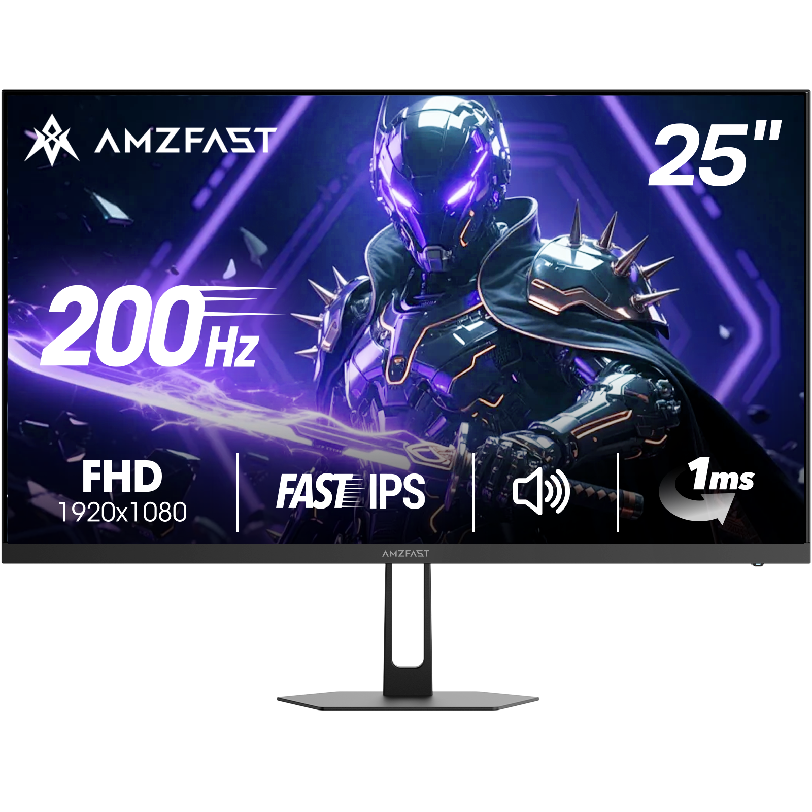 AMZFAST 25 Inch Gaming Monitor 200Hz FHD Fast IPS 1ms MPRT 124
