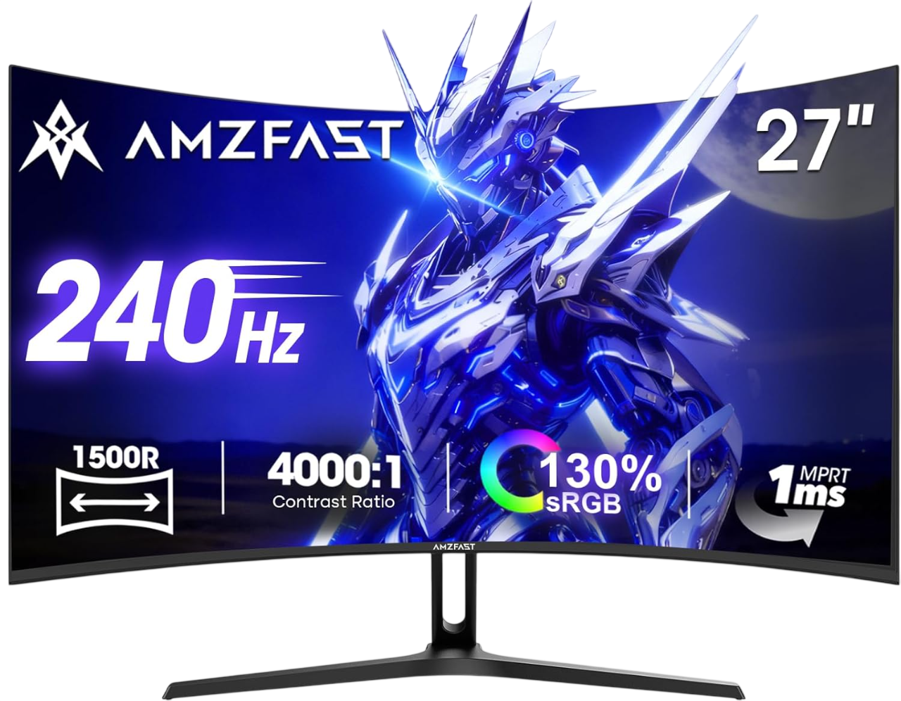 AMZG27C1 Pro 湾曲　ゲーミングモニター　27インチ AMZFast ゲーミングモニター 27インチ 曲面 240Hz 1ms(MPRT) 4000:1 高