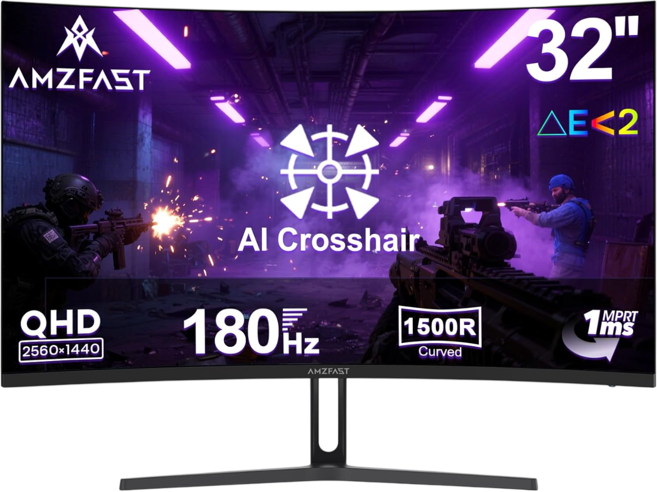 AMZFAST 32インチ 湾曲モニター AMZG32C1Q AMZFAST 32 Zoll Curved Gaming Monitor 180Hz QHD 2560x1440p 1ms