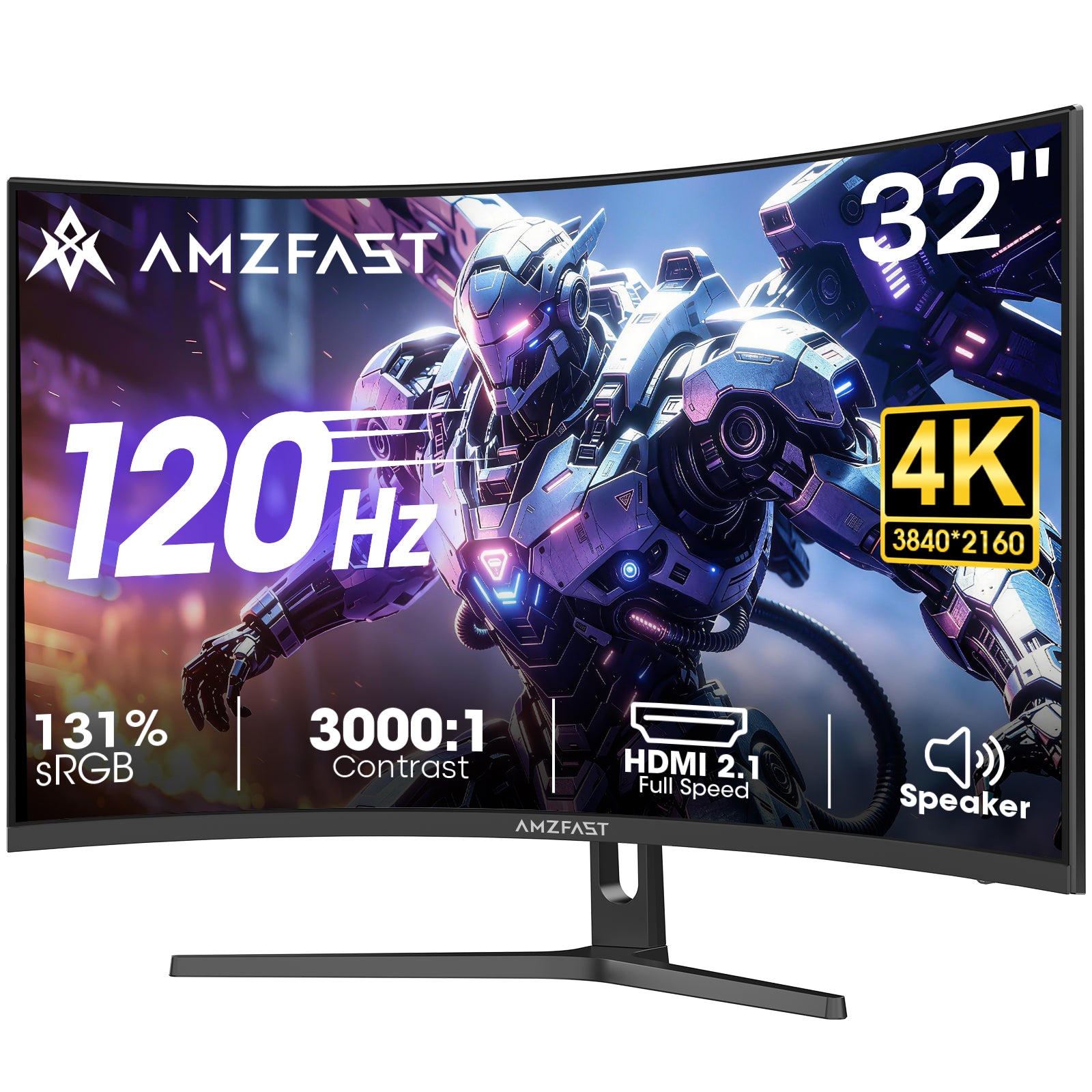 AMZG32C3U, 32" Curved Gaming Monitor 4K 3840x2160p 120Hz