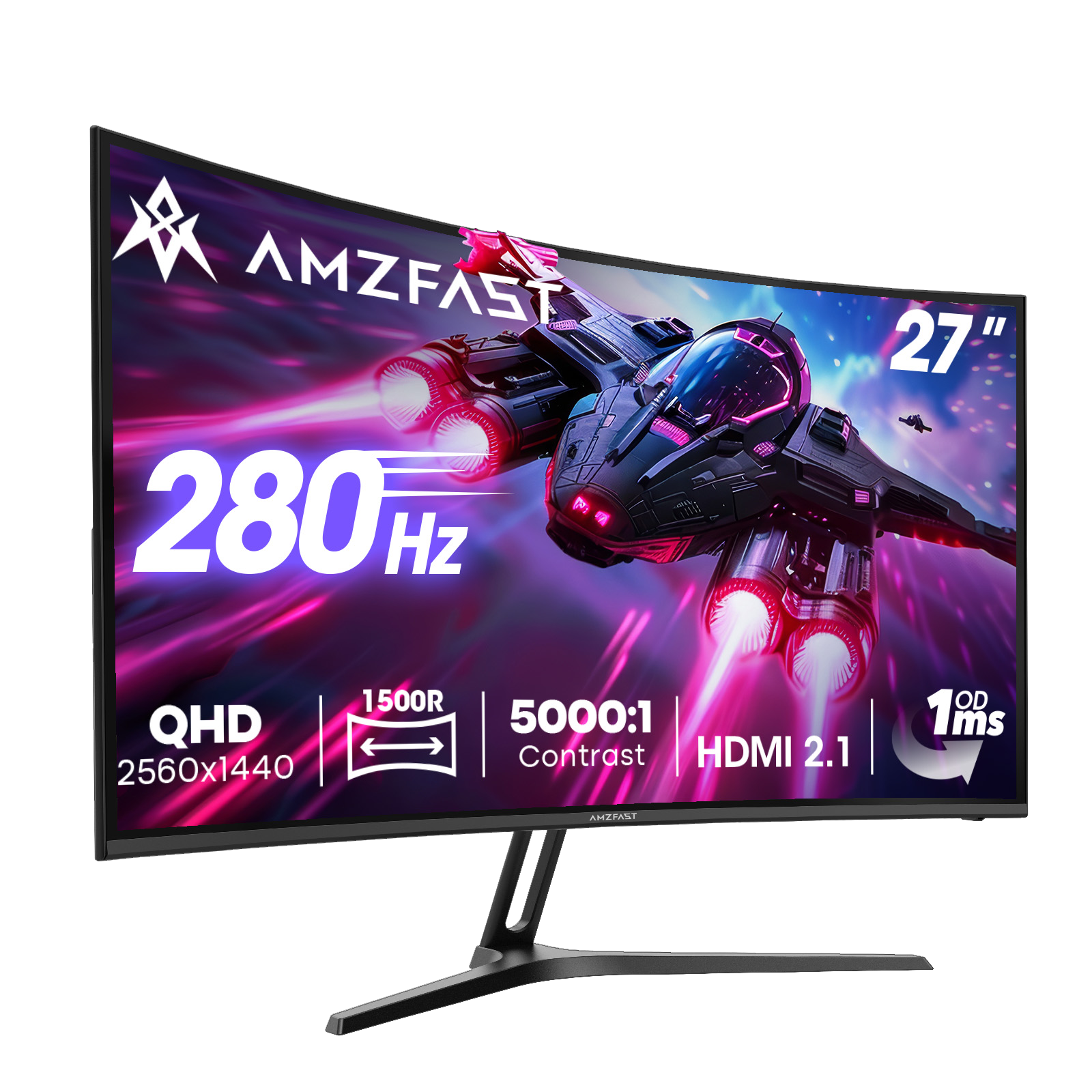 AMZG27C1Q Pro-280, 27" Curved Gaming Monitor QHD 2560x1440 240Hz