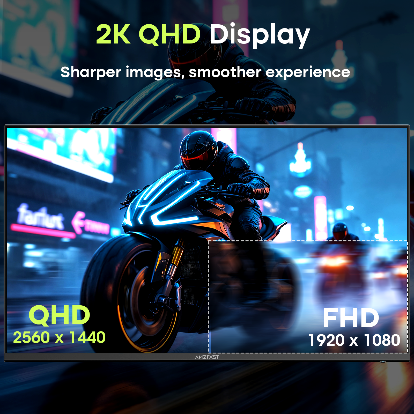 AMZG27F5Q, 27" Gaming Monitor QHD 2560x1440p 200Hz