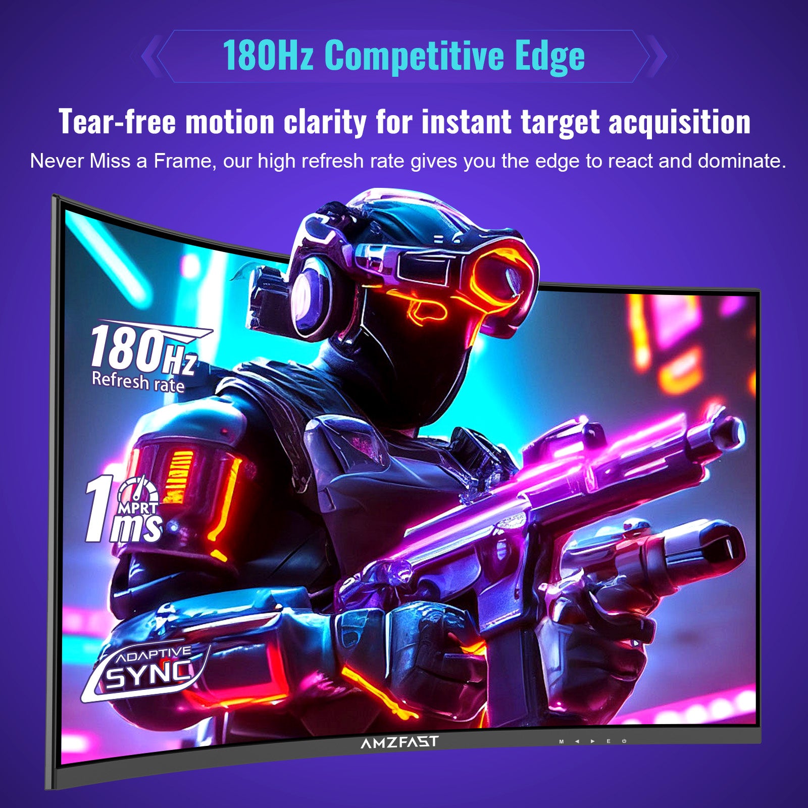 AMZG32C3Q, 32" Curved Gaming Monitor 180Hz QHD