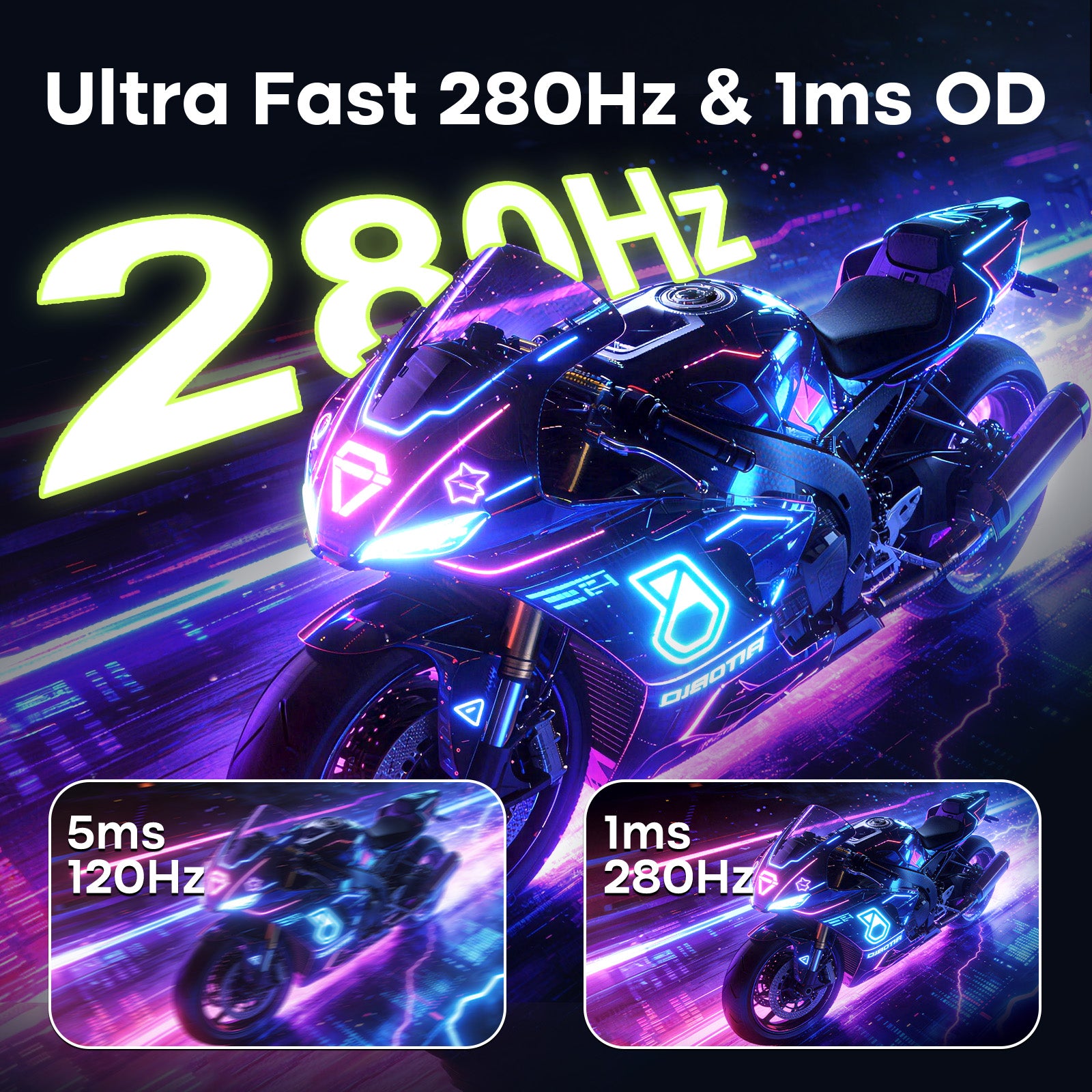 AMZG27C1Q Pro-280, 27" Curved Gaming Monitor 2560x1440 QHD 240Hz