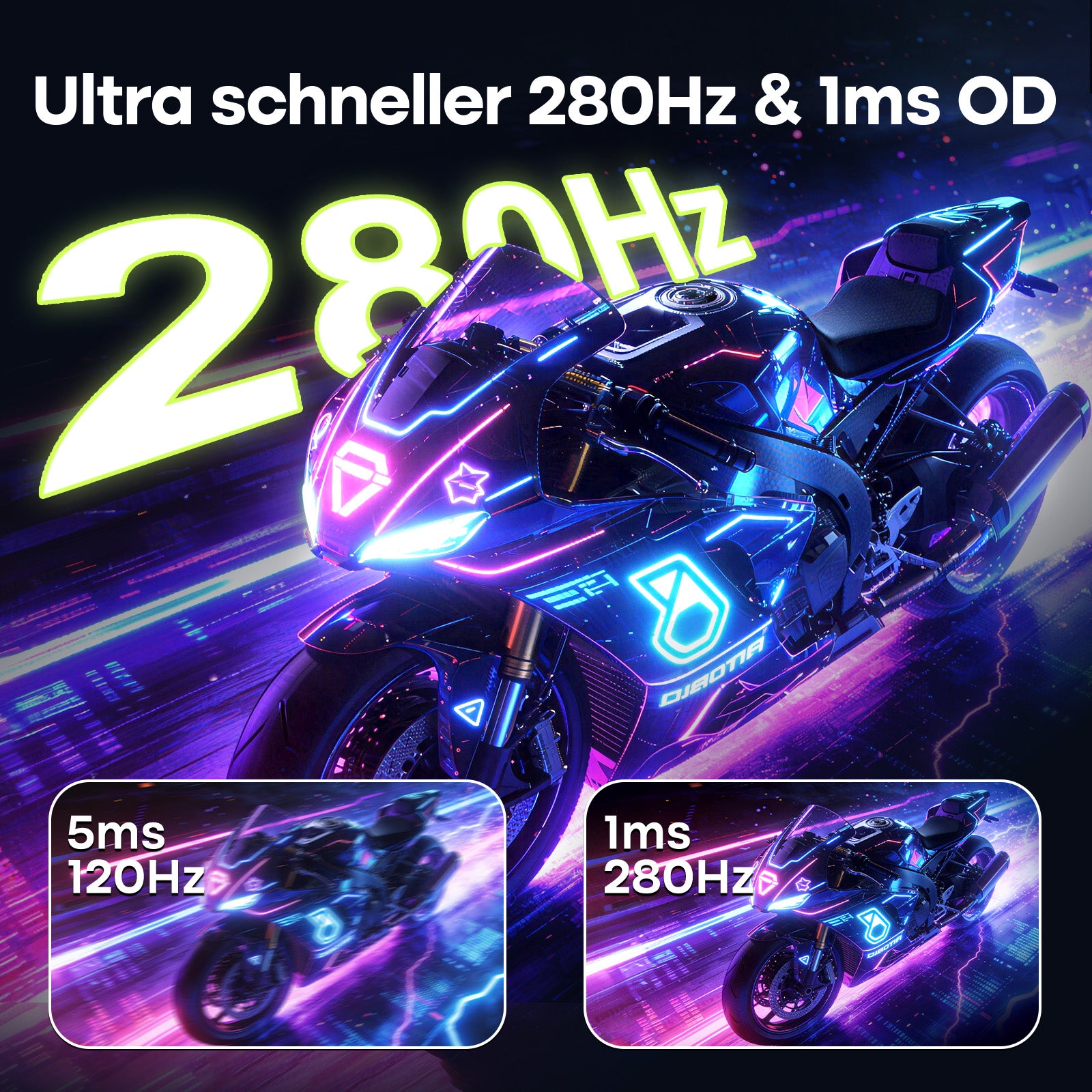 AMZG27C1Q Pro-280, 27" Curved Gaming Monitor QHD 2560x1440 240Hz