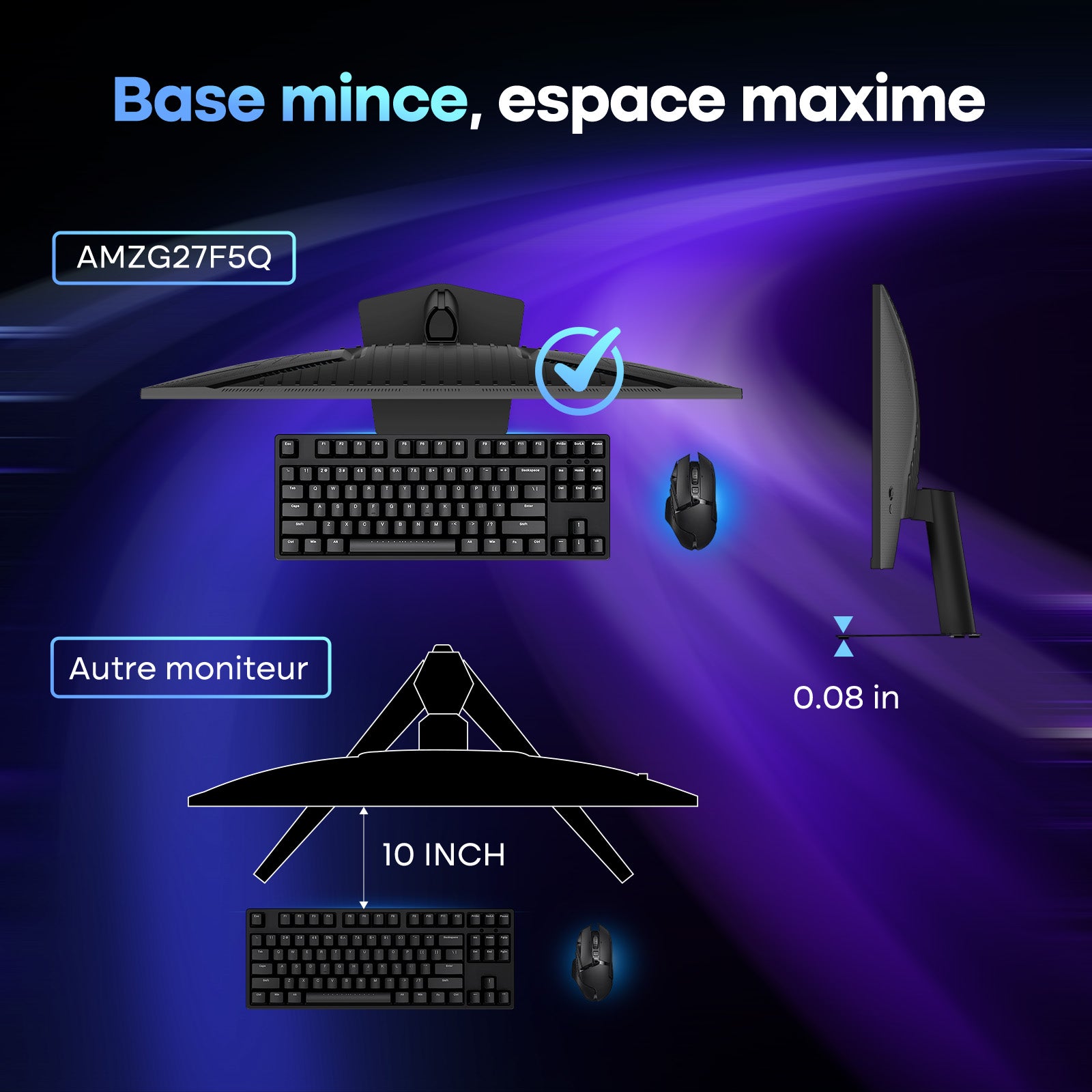 AMZG27F5Q, 27" Gaming Monitor QHD 2560x1440p 200Hz