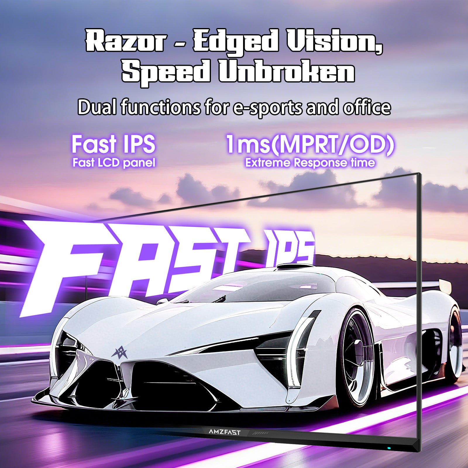 AMZG27F6Q, 27 Zoll Weißer Gaming Monitor 200Hz WQHD