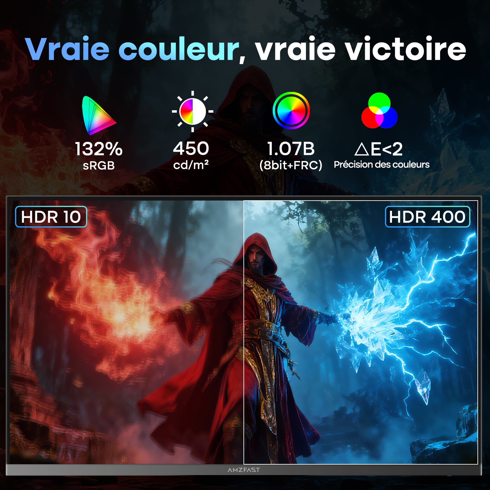 AMZG27F5Q, 27" Gaming Monitor QHD 2560x1440p 200Hz