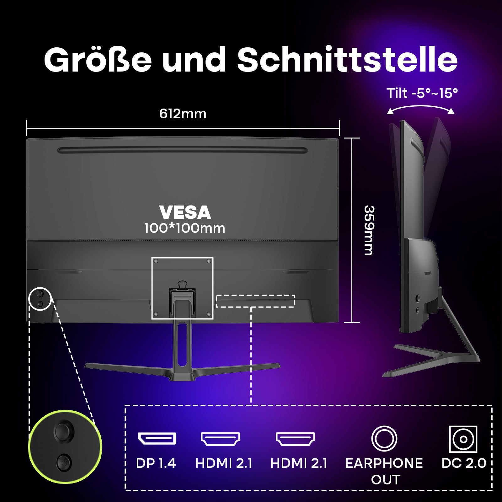 AMZG27C1Q Pro-280, 27" Curved Gaming Monitor QHD 2560x1440 240Hz
