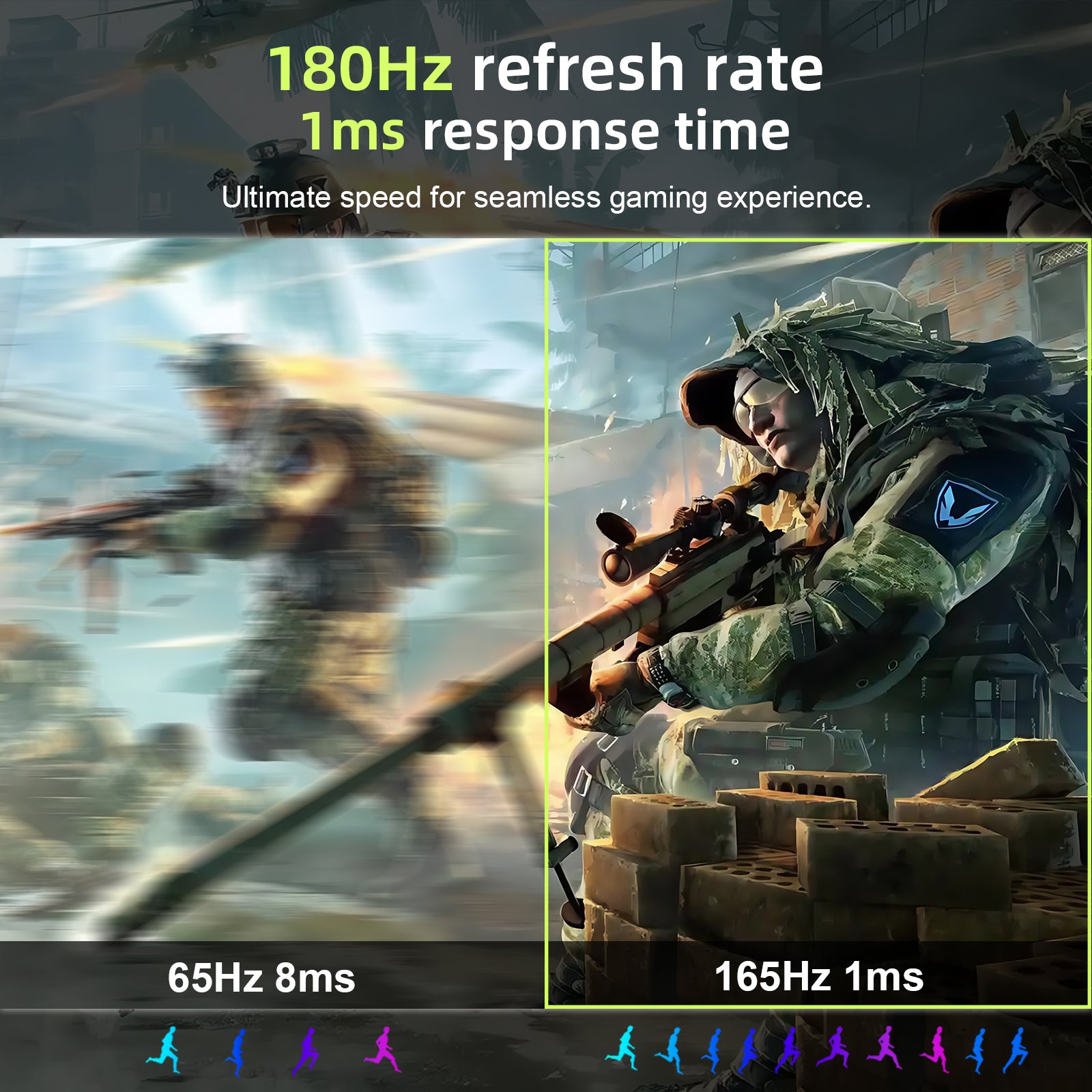 ‎AMZG34C5Q, 34" Ultrawide Curved Gaming Monitor 165Hz UWQHD