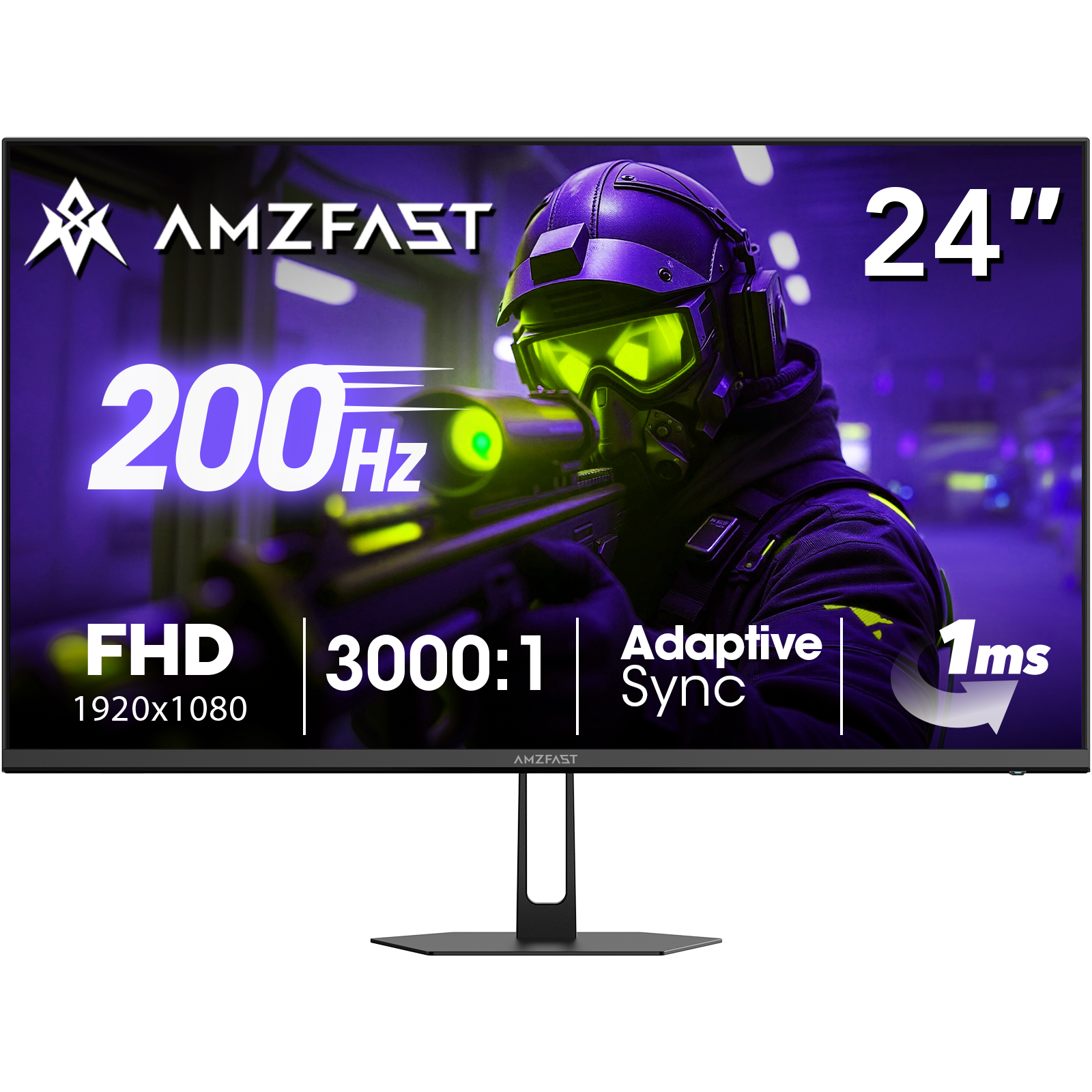 AMZG24X1, 24" Gaming Monitor FHD 200Hz