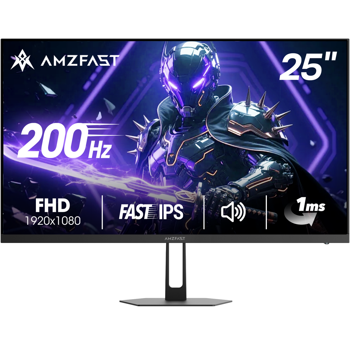 AMZFAST 25 Inch Gaming Monitor 200Hz FHD Fast IPS 1ms MPRT 124
