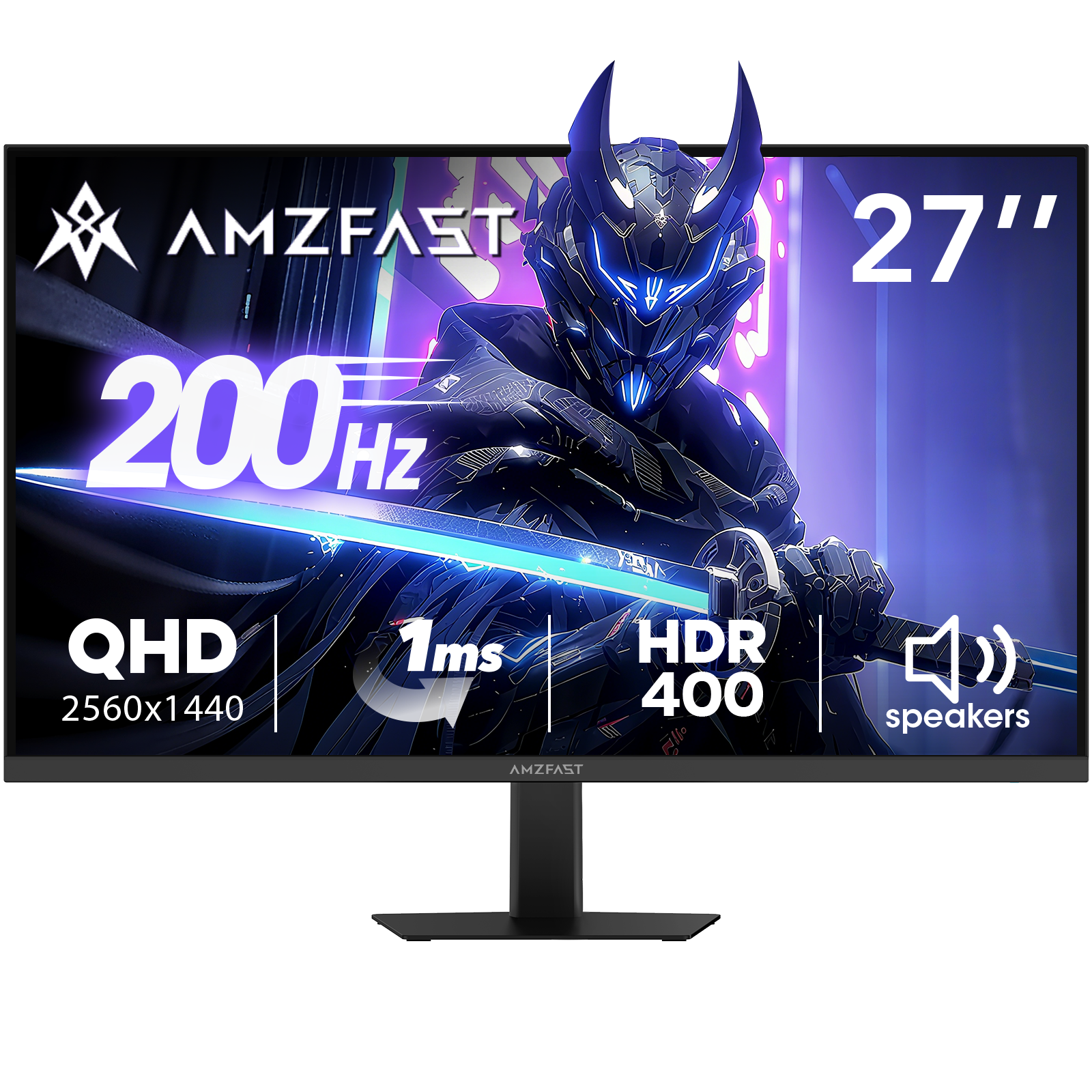 AMZG27F5Q, 27" Gaming Monitor QHD 2560x1440p 200Hz