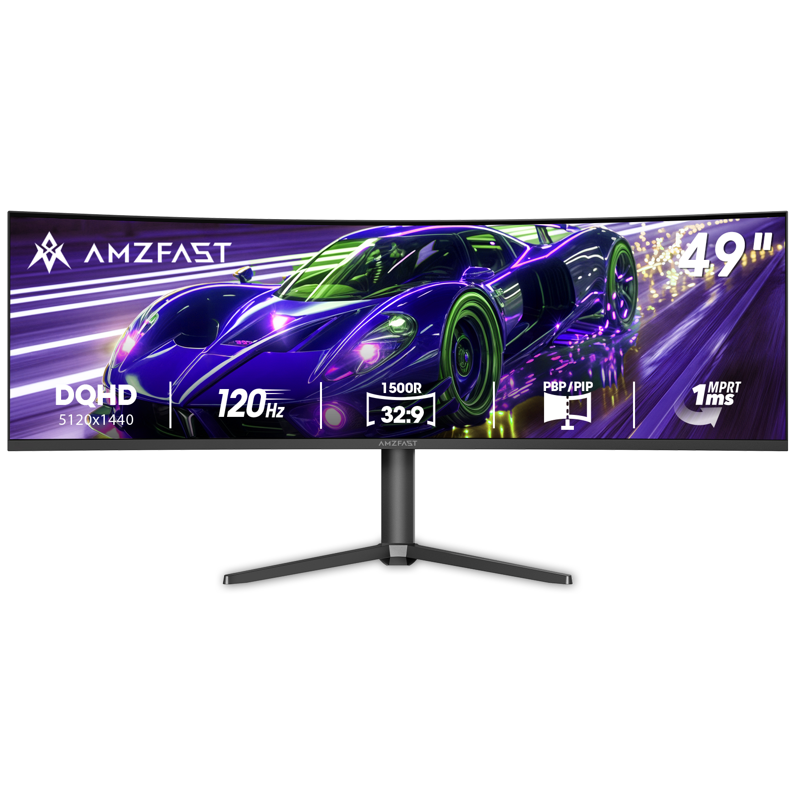 AMZG49C7U, 49" Super Ultrawide Curved Gaming Monitor DQHD 5120x1440 120Hz
