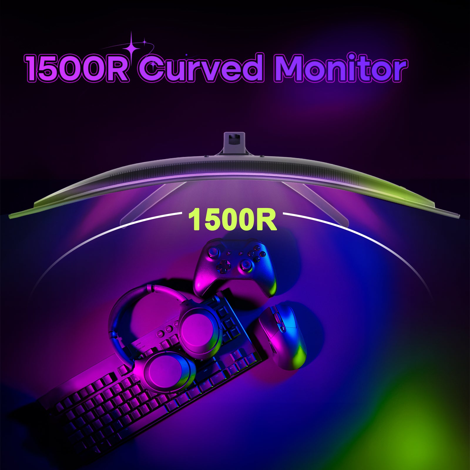 AMZFAST 34 inch Curved Gaming Monitor 180Hz QHD 2560x1440p 1ms
