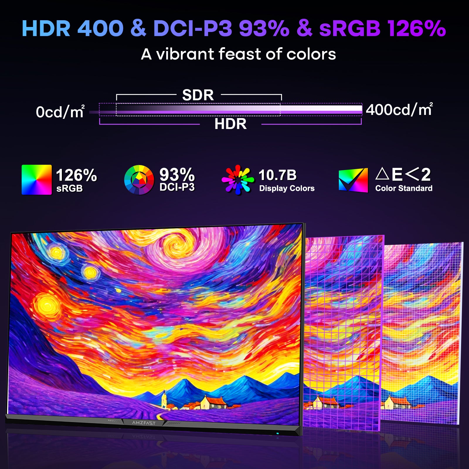 AMZG27F6U, 27" 4K Dual Mode Gaming Monitor - 160Hz UHD or 320Hz FHD