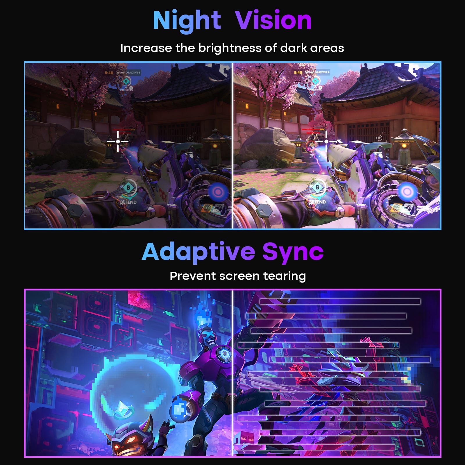 AMZG27F6U, 27" 4K Dual Mode Gaming Monitor - 160Hz UHD or 320Hz FHD