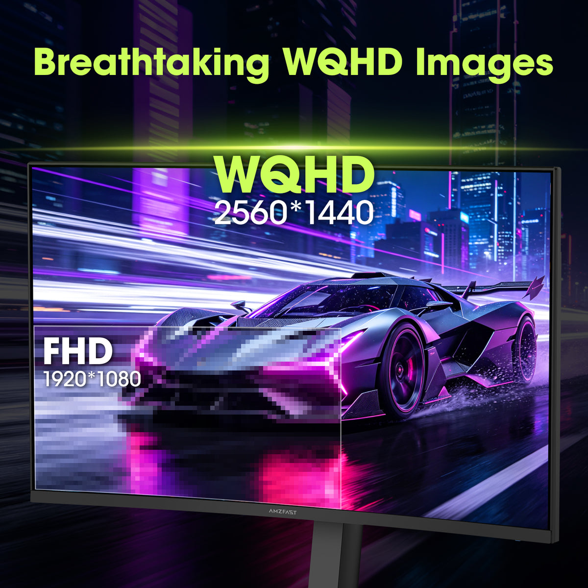 AMZG27C8Q Pro, 27" Curved Gaming Monitor WQHD 2560x1440 280Hz